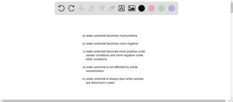 Solved How Does Increasing Solute Concentration Affect Water Potential