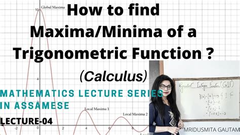 How To Find Maxima Minima Of Trigonometric Function Youtube