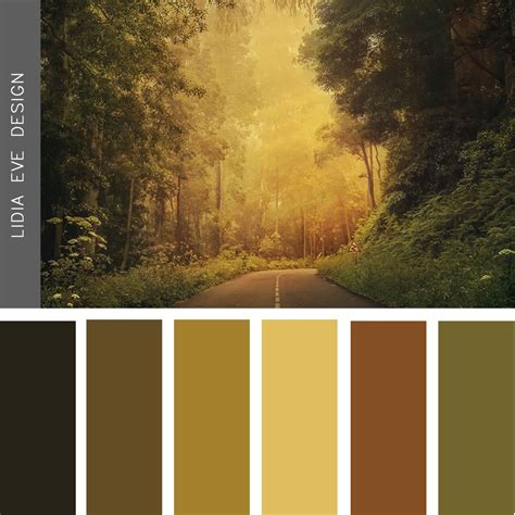 Forest Theme Sunset Color Palette Color Palette Yellow Paint Color