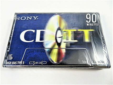 Blank Cassette Tape Sony Cd It C 90cdt2a Type Ii High Bias 90 Min Single Sealed Ebay