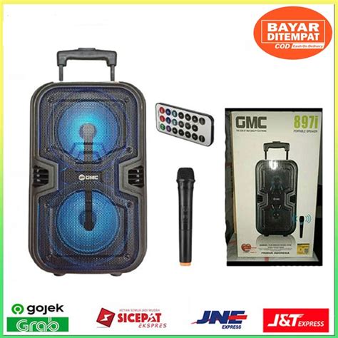 Jual Speaker Portable Multimedia GMC 897i With BLUETOOTH USB KARAOKE