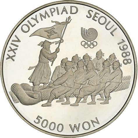 954474 Moneda Corea Del Sur 5000 Won 1986 Comprar Monedas De