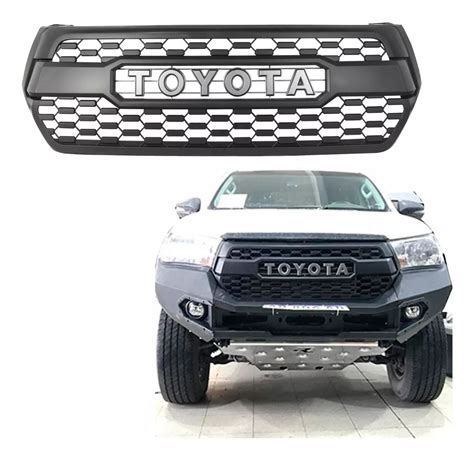 Parrilla Frontal Grille Toyota Letras Hilux Revo Negro Mebuscar México