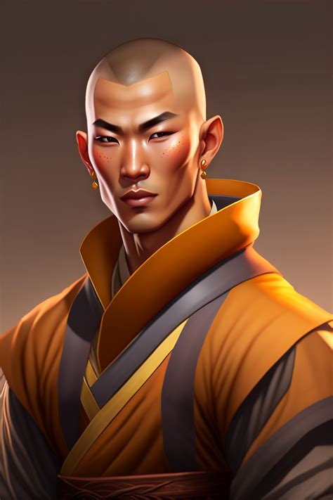 Lexica A Shaolin Monk With Shaved Hair And Shaolin Style Monk