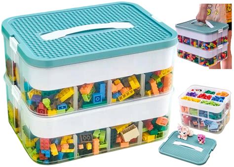 Pude Ko Pojemnik Na Zabawki Klocki Warstwowy Pi Trowy Lego Organizer