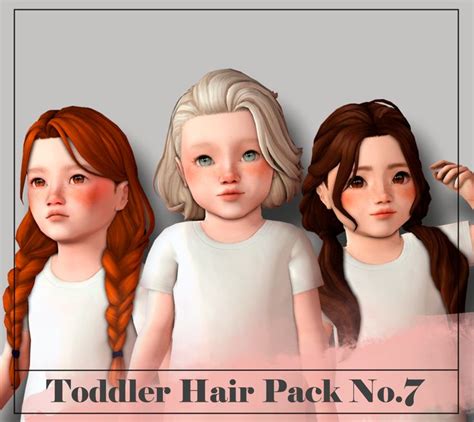 Toddler Hair Pack No7 Sunivaa Toddler Hair Sims 4 Sims Hair Sims