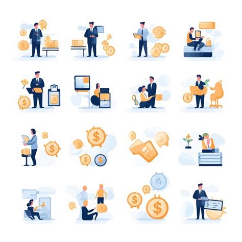 Premium Vector Financial Management Flat Icons