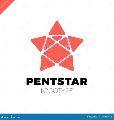 Penta Line Star Logo. Pentagon Star Direction Cartoon Vector ...