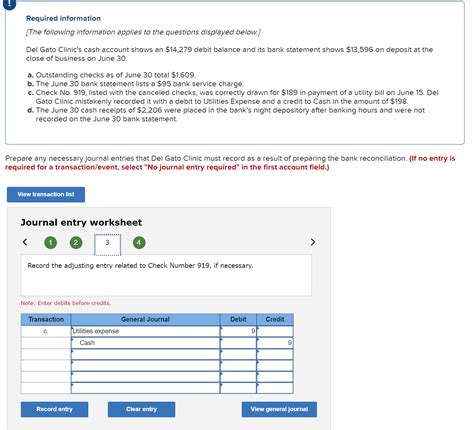 Solved Del Gato Clinic S Cash Account Shows An 14 279 Debit