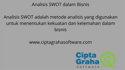 Blog Analisis Swot Dalam Bisnis