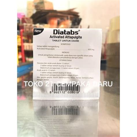 Jual Obat New Diatabs 1 Strip 4 Tablet Obat Sakit Perut Diare Bab