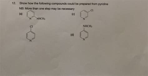 Solved Show How The Following Compounds Could Be Prepared Chegg