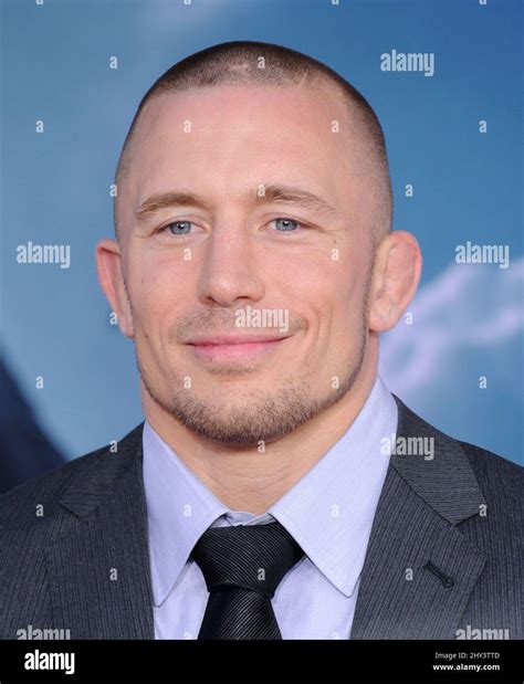 Georges st pierre attending premiere captain america hi-res stock ...