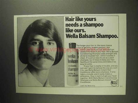 1973 Wella Balsam Shampoo Ad Hair Like Yours Needs Ay0790 Wella