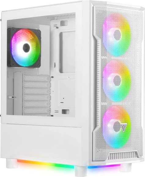 GAMDIAS Athena M6 LITE weißes Gaming PC Gehäuse Mid Tower ATX Gehäuse