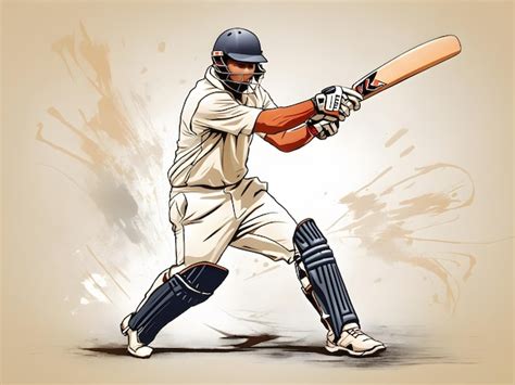 Premium Photo Illustration Of A Batsman Playing Cricket Batsman In