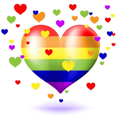 Gay Pride In Heart Shape And Arrows Stock Illustration Illustration