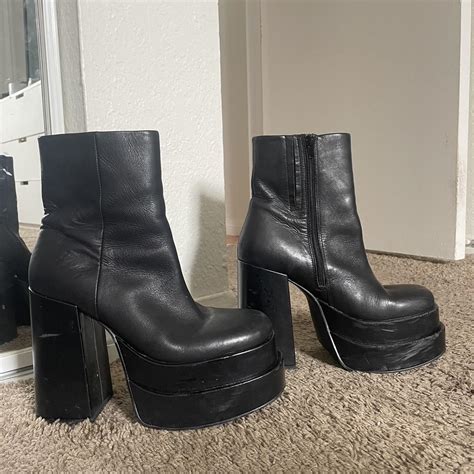 Black Steve Madden Cobra Platform Boots Bought New Depop