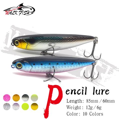 WALK FISH Se Uelo De Pesca Artificial Cebo De L Piz Topwater Stickbait