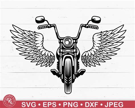 Winged Motorcycle Svg Motorcycle Svg Motorcycle Wings Svg Biker Monogram Svg Big Bike