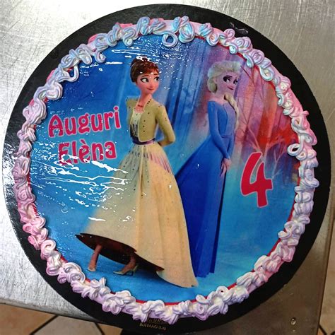 Cialda Ostia Per Torta Commestibile Tonda FROZEN ELSA E ANNA