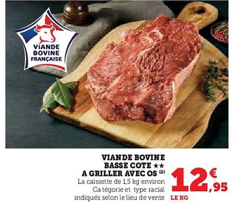 Promo Viande Bovine Basse Côte à Griller Avec Os chez U Express