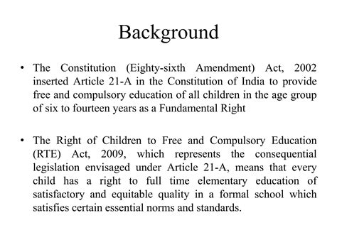 Right To Education Act 2009 Ppt