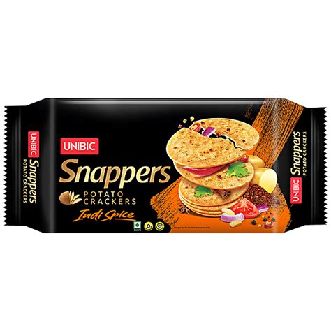 Buy Unibic Snappers Potato Crackers Indi Spice Crispy Snack Online