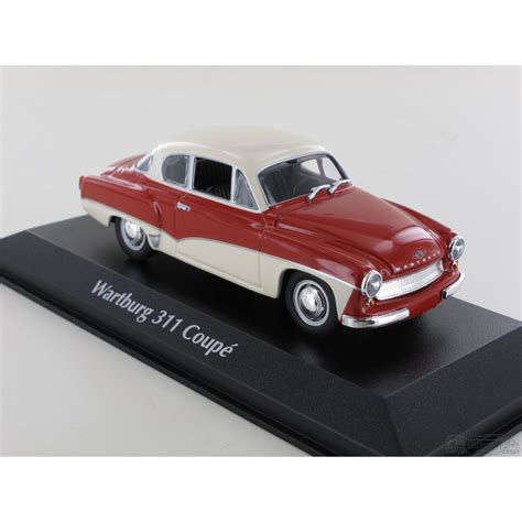 Maxichamps Max15921 Wartburg 311 Coupe 1958 Rotweiß Maßstab 143