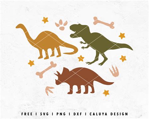 Free Dinosaur Svg T Rex Svg Triceratops Svg Cut File For Cricut