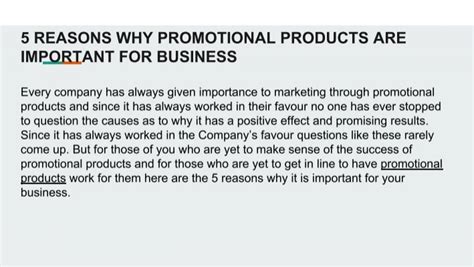 5 REASONS WHY PROMOTIONAL PRODUCTS ARE IMPORTANT FOR BUSINESS