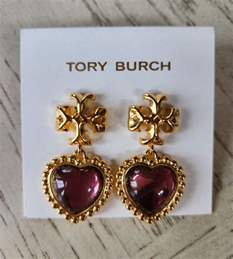 Tory Burch Roxanne Purple Single Drop Earrings Gem