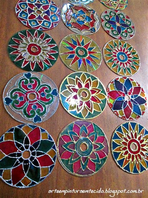 Pintura Em Tecido Dicas E Riscos Artesanato Cd Reciclado Mandalas