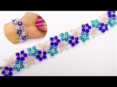 Cinderella Bracelet Gorgeous Bicone Flower Bracelet Easy Bicone