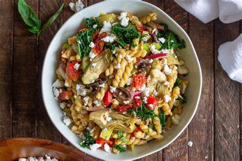 Mediterranean Pasta Salad Vegan Eat Figs Not Pigs