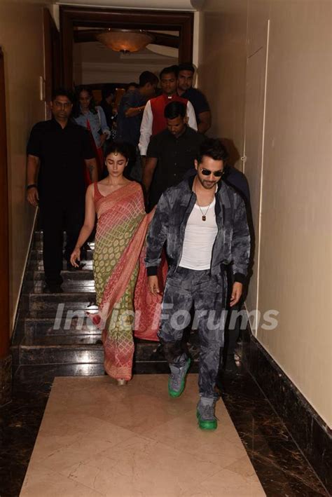 Alia Bhatt and Varun Dhawan at the promotions of Kalank! Media