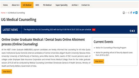 Neet Ug Counselling 2023 Choice Filling And Locking Begins At Mcc Nic