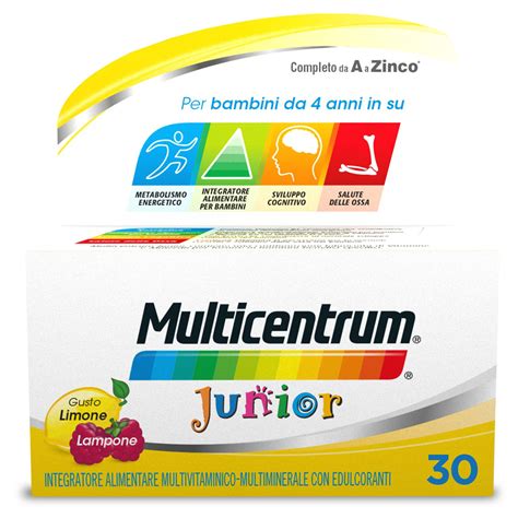 Multicentrum Junior Integratore Multivitaminico Bambini 4 30 Compresse