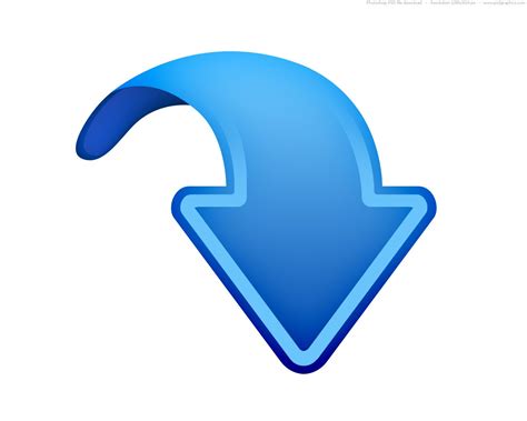 Up Down Left And Right Arrows Blue Web Icons Psdgraphics