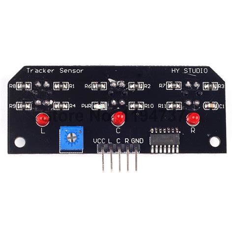 Tcrt5000 3 Channel Tracking Sensor Line Following Module Hacktronics