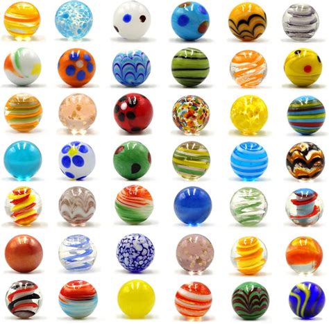 Dshmixia 42pcs Marbles For Kids Enthusiasts 063 Inch Small Handmade