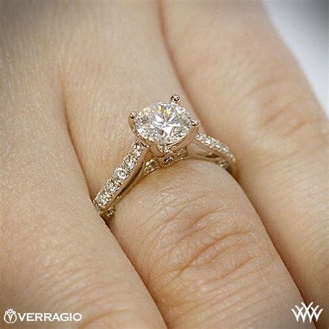 Verragio Bead Set Cathedral Diamond Engagement Ring 1967