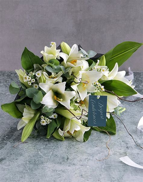 White Lily Sympathy Bouquet The Cape Town Florist