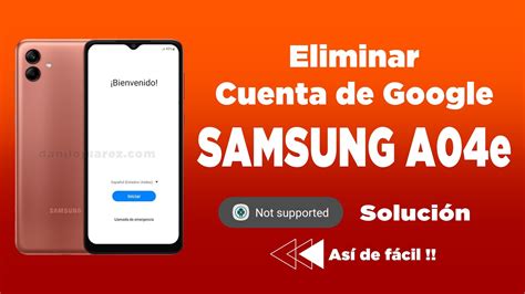 ELIMINAR CUENTA DE GOOGLE SAMSUNG GALAXY A04e QUITAR FRP SM A042 SIN PC