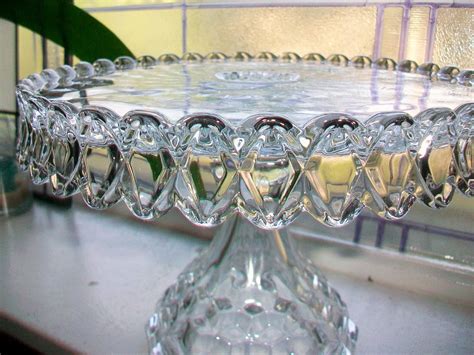 Fostoria American Cake Stand Vintage 1950s Glass