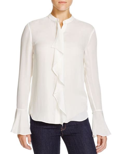 Rachel Zoe Monica Ruffled Silk Blouse Women Bloomingdales Silk