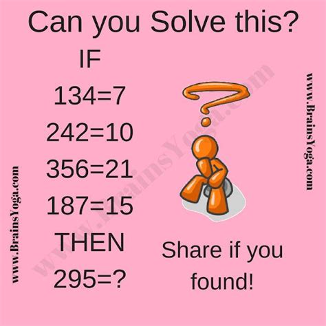 A Pink Poster With The Words Can You Solve This And An Image Of A