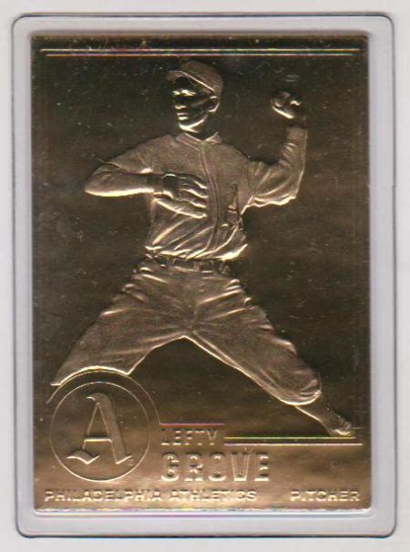 Kt Gold Lefty Grove Danbury Mint Gold Card Hof Er