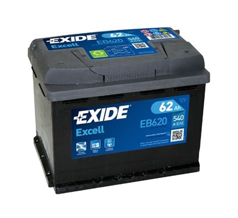 Baterie Auto EXIDE Excell EB620 Tensiune 12 V Amperaj 62 Ah Curent