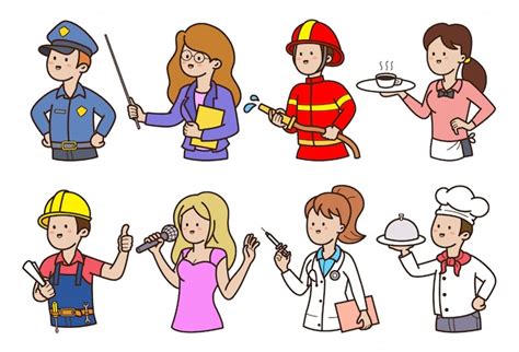 Premium Vector Cartoon People Profession